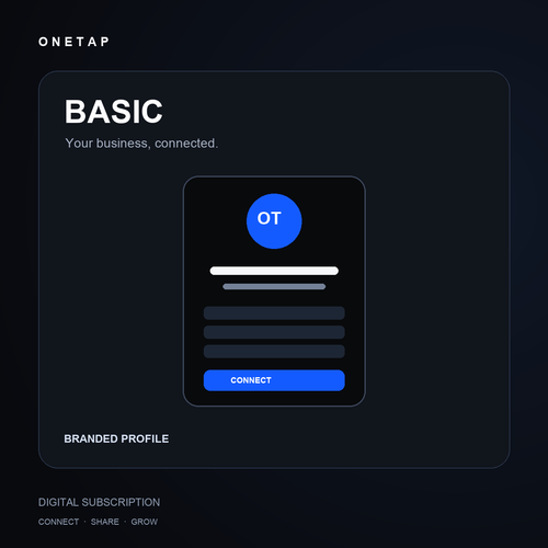 ONETAP Basic: branded digital business profile
